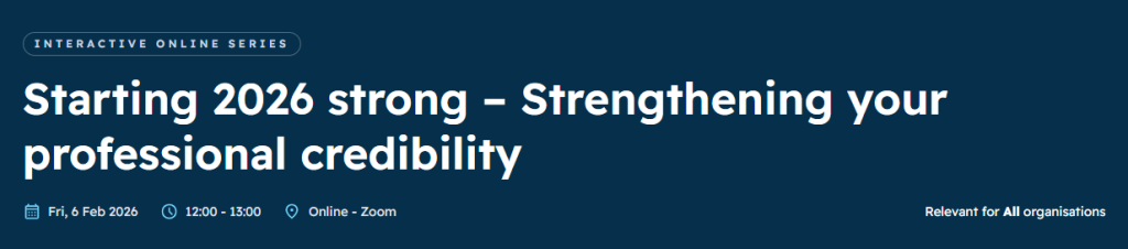 Starting 2026 strong – Strengthening your professional credibility