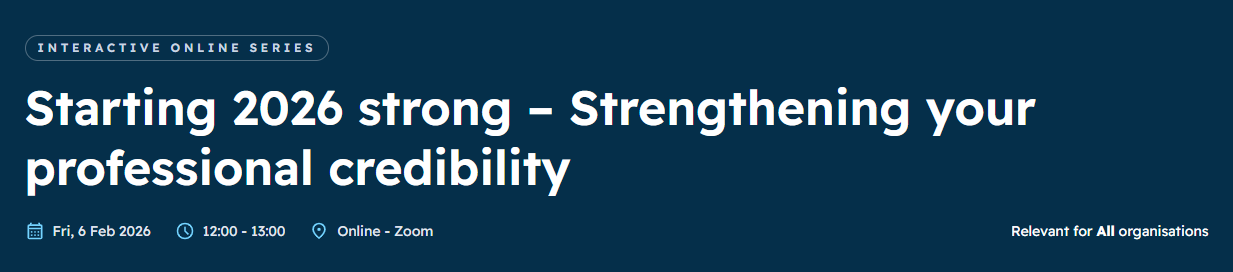 Starting 2026 strong – Strengthening your professional credibility